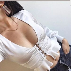 SOLD For Love and Lemons Isabella Rouched Top